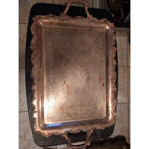 Silverplated Joanne Serving Tray With Handles Webster Wilcox 7291 Handled